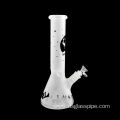 15 Inches Beaker sandblasted Glass Smoking Pipe Hookah Glass Water Pipe with Black Diffused Downstem&14mm Male Bowl